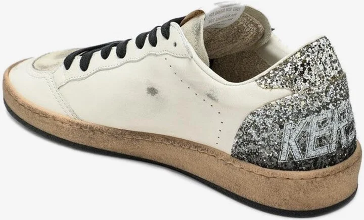 Ball Star Distressed Leather Low-Top Sneakers - Image 2