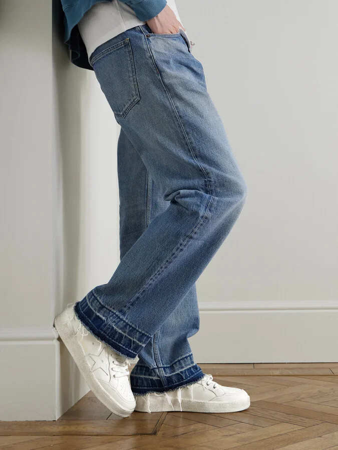 Ball Star Distressed Leather Sneakers - Image 2