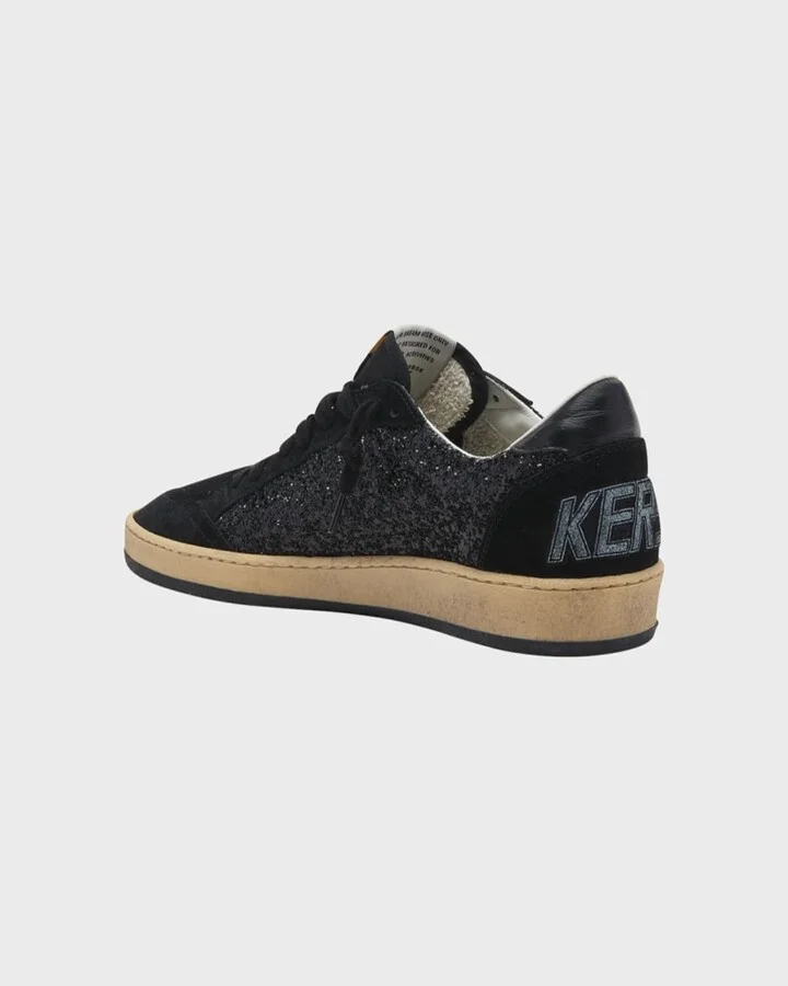 Ball Star Glitter and Suede Low-Top Sneakers - Image 3