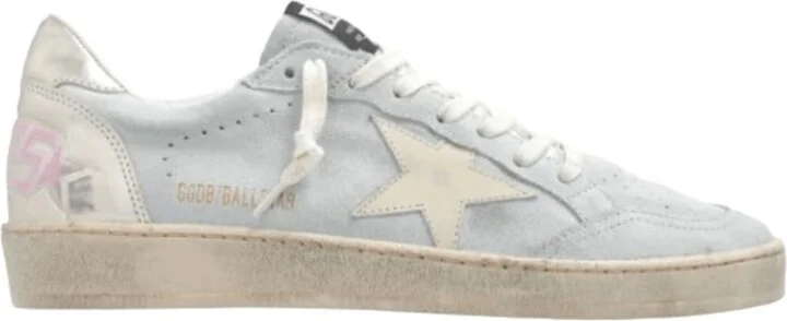 Ball Star Grey Star and Metallic Silver Heel Tab Women's Sneakers