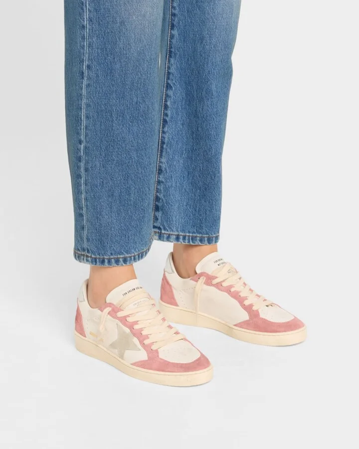 Ball Star Mixed Leather Low-Top Sneakers - Image 5