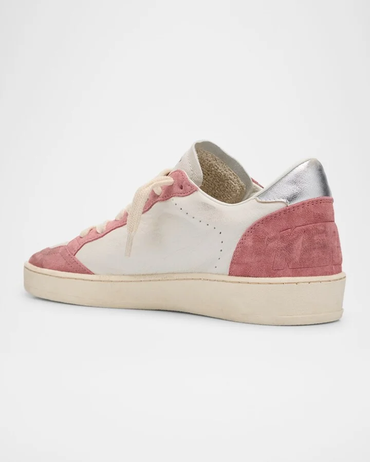 Ball Star Mixed Leather Low-Top Sneakers - Image 9
