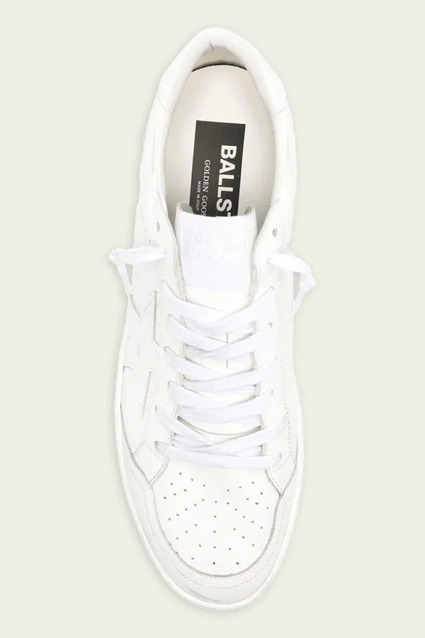 Ball-Star Optic White Leather Men Sneaker - Image 4