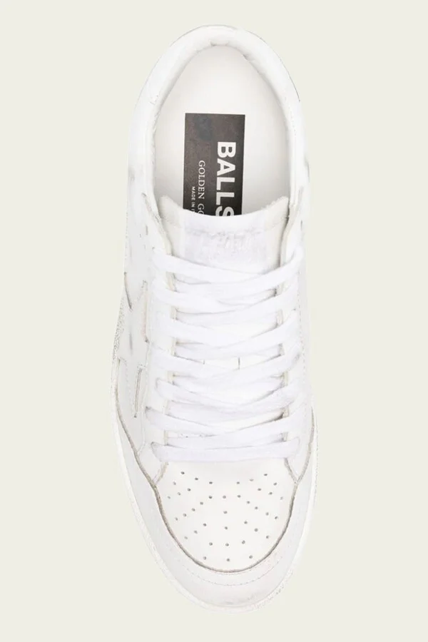 Ball-Star Optic White Leather Sneaker - Image 4