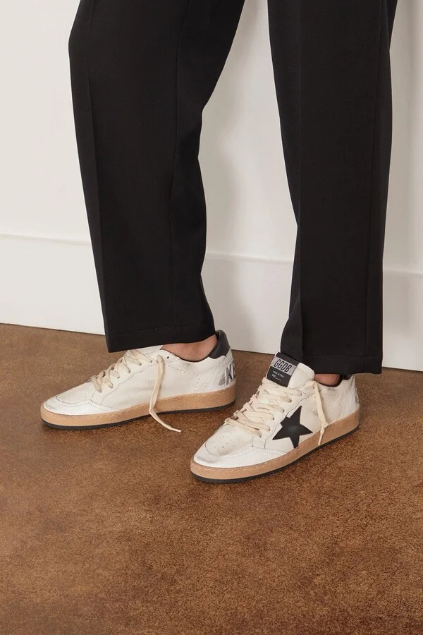 Ball Star Sneaker in White/Black - Image 2
