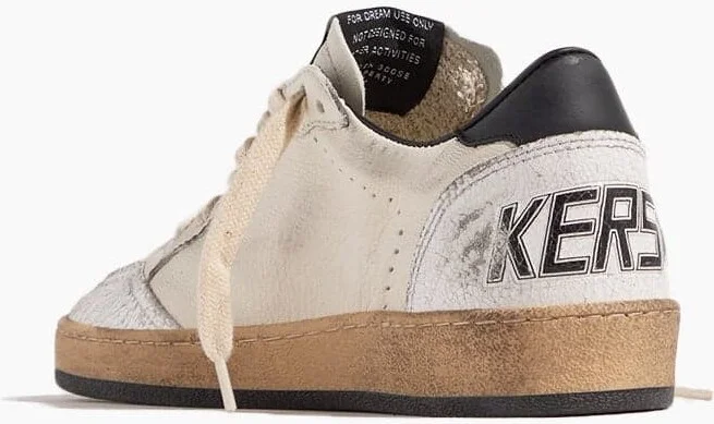 Ball Star Sneaker in White/Black - Image 3