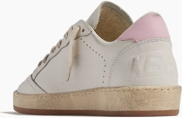 Ball Star Sneaker in White/Platinum/Orchid Pink - Image 3