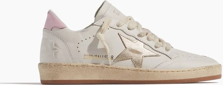 Ball Star Sneaker in White/Platinum/Orchid Pink