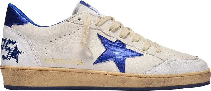 Ball Star Sneakers - Golden Goose - White/Bluette - Leather