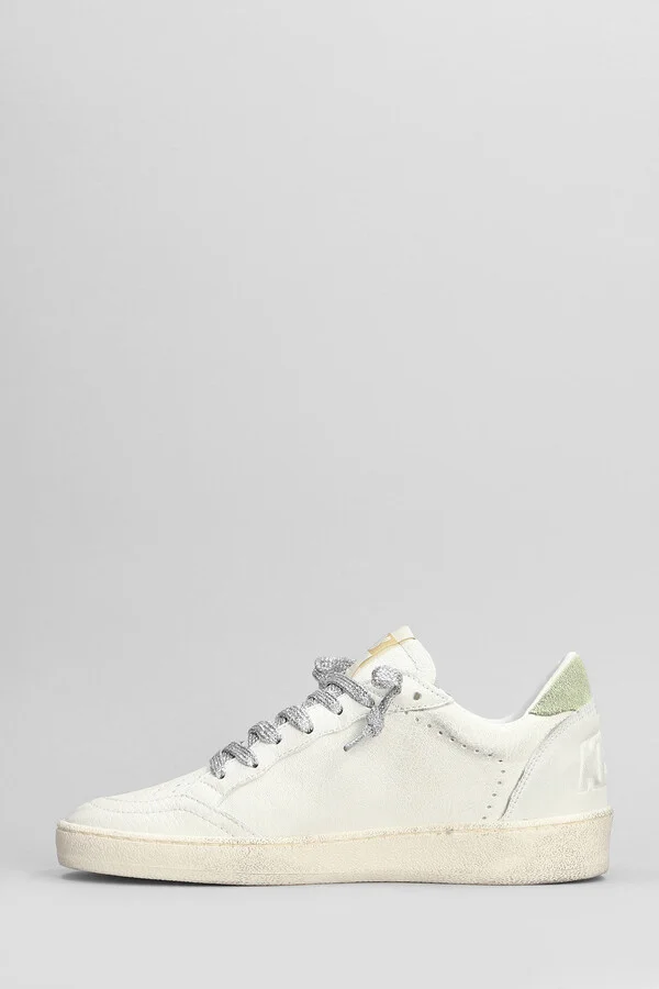 Ball Star Sneakers In White Leather - Image 3