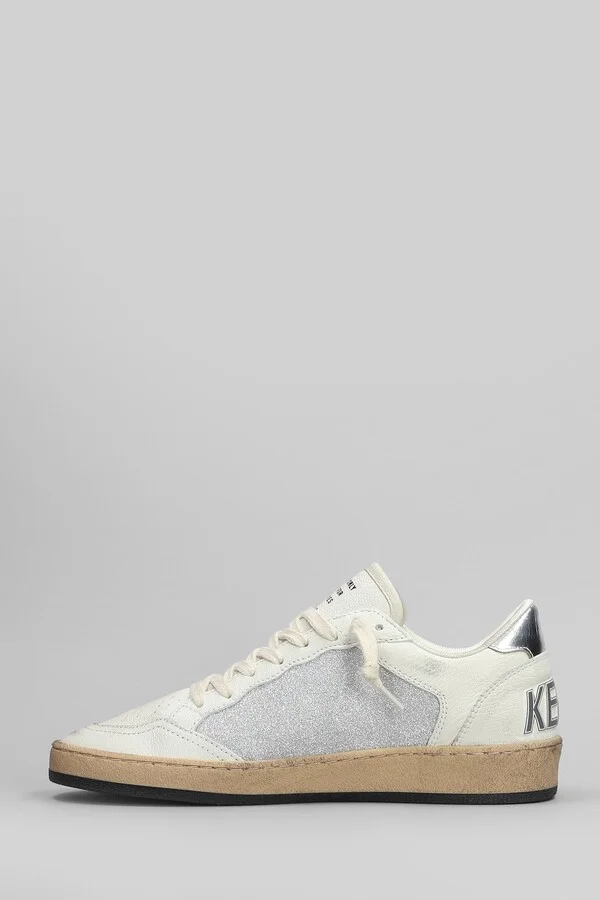 Ball Star Sneakers In White Leather - Image 3