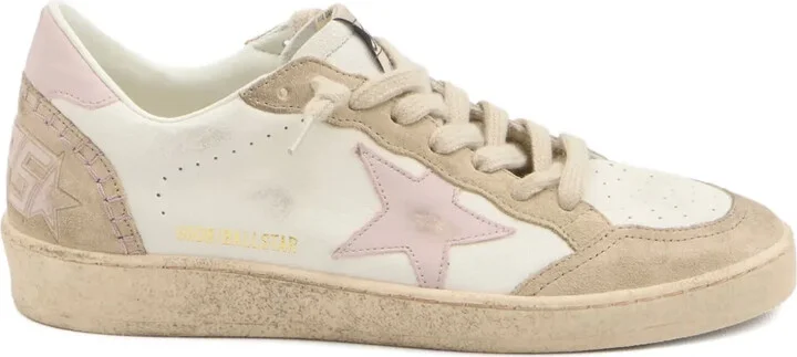 Ball Star suede-insert sneakers