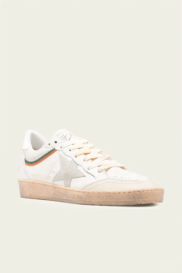 Ball-Star White Beige Men Leather Sneaker - Image 2