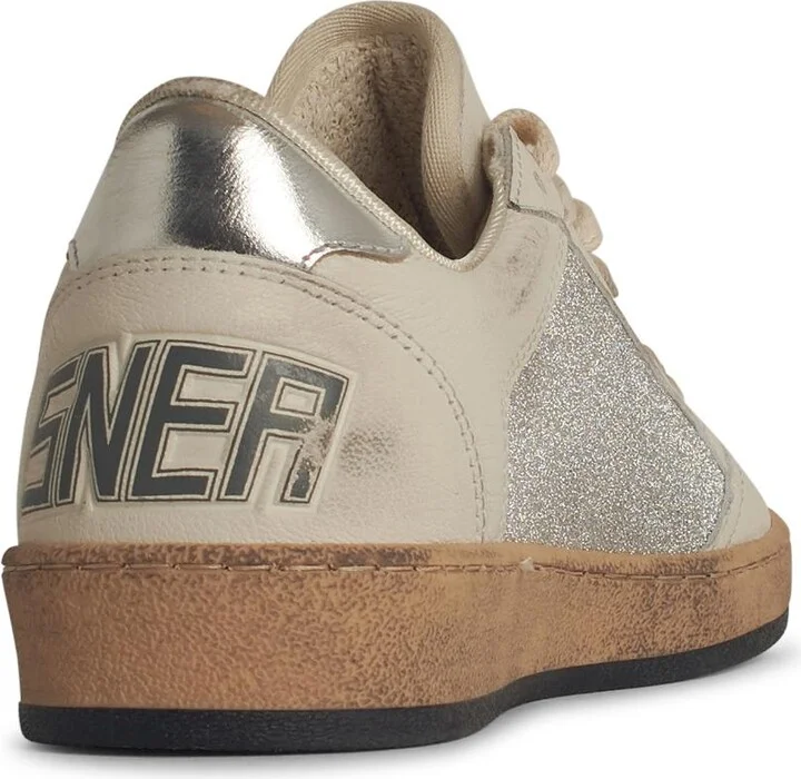 'ball Star' White Leather Sneakers - Image 3