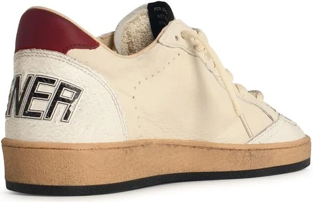 'ball Star' White Leather Sneakers - Image 3