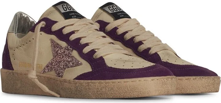 'ball Star' White Leather Sneakers - Image 2