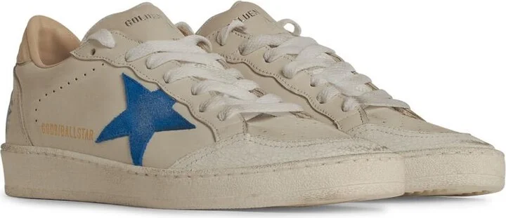 'ball Star' White Leather Sneakers - Image 2