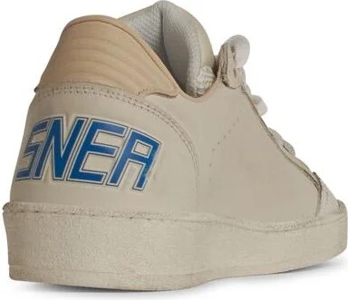 'ball Star' White Leather Sneakers - Image 3