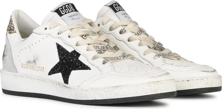 'ball Star' White Leather Sneakers - Image 2