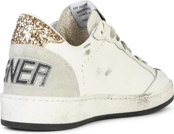 'ball Star' White Leather Sneakers - Image 3