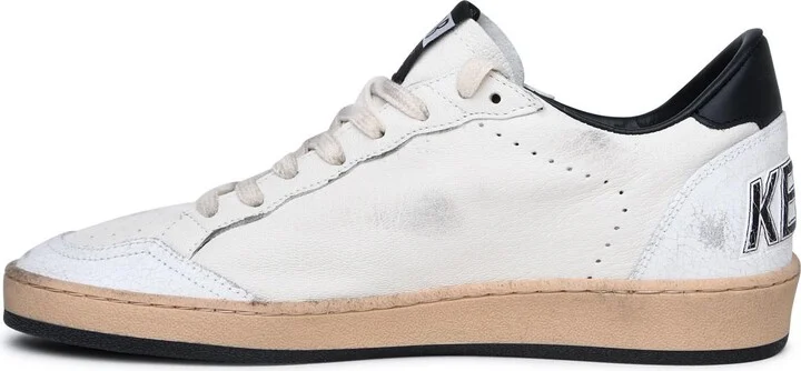 'ball Star' White Leather Sneakers - Image 3