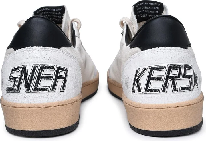 'ball Star' White Leather Sneakers - Image 4