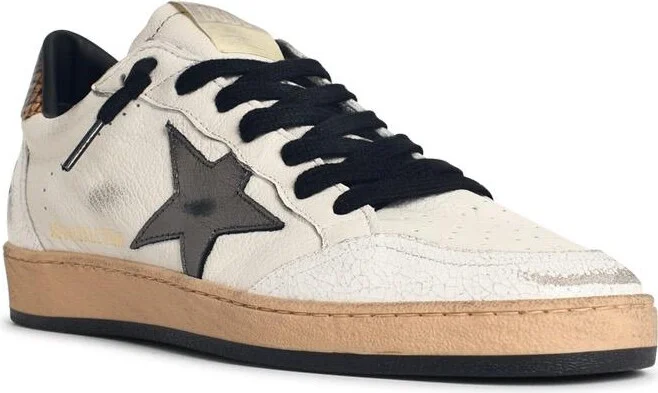 'ball Star' White Leather Sneakers - Image 2