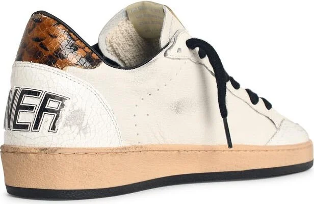 'ball Star' White Leather Sneakers - Image 3