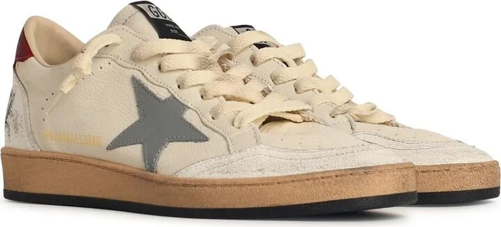'ball Star' White Leather Sneakers - Image 2