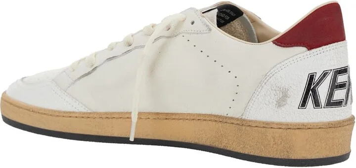 'ball Star' White Low Top Sneakers With Star In Leather And Suede Man - Image 3