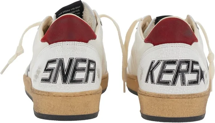 'ball Star' White Low Top Sneakers With Star In Leather And Suede Man - Image 5