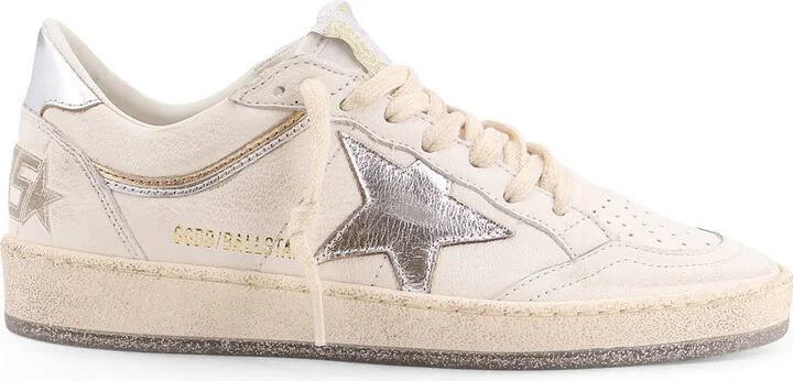 Ball Star With Padded Collar Low-top Leather Snakers