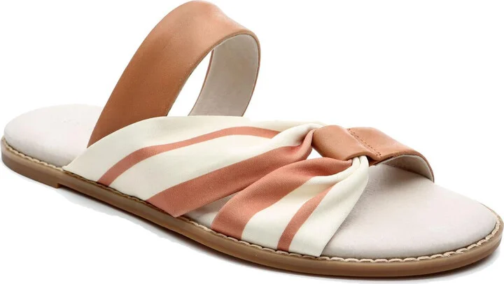 Ballad Womens Leather Slip On Flat Sandals