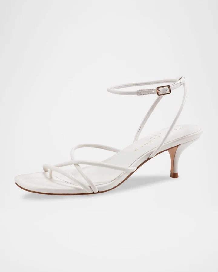 Ballen Tubular Leather Kitten Ankle-Strap Sandals - Image 3