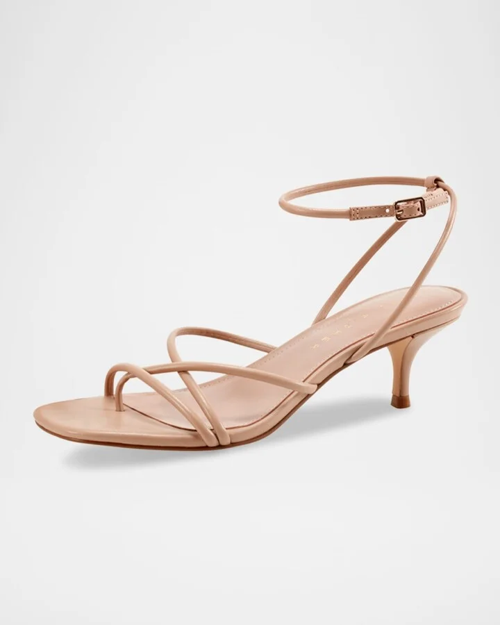 Ballen Tubular Leather Kitten Ankle-Strap Sandals - Image 11