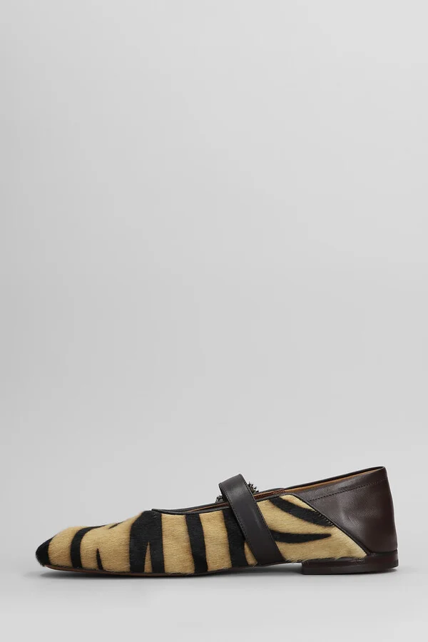 Ballerina Buckle Ballet Flats In Animalier Pony Skin - Image 3