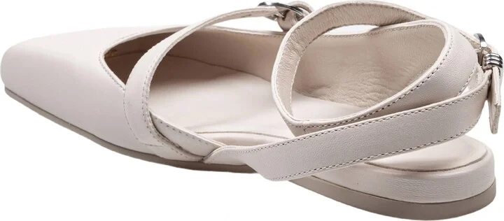 ' Ballerina Shoes Square Closed Chanel In Nappa Color Bone - Image 3