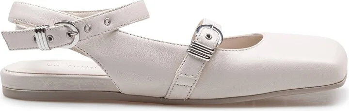 ' Ballerina Shoes Square Closed Chanel In Nappa Color Bone