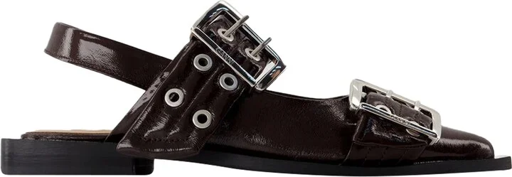 Ballerinas - Ganni - Polyester - Bordeaux