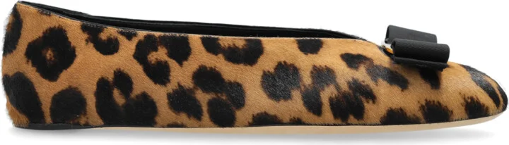 Ballerinas With Animal Motif, , - Brown