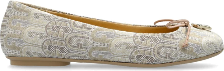 Ballerinas With Logo, , - Cream