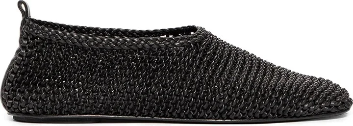 Ballerine in pelle intrecciata