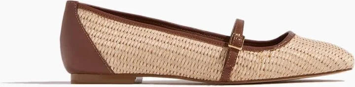 Ballet Flat in Luggage/Natural