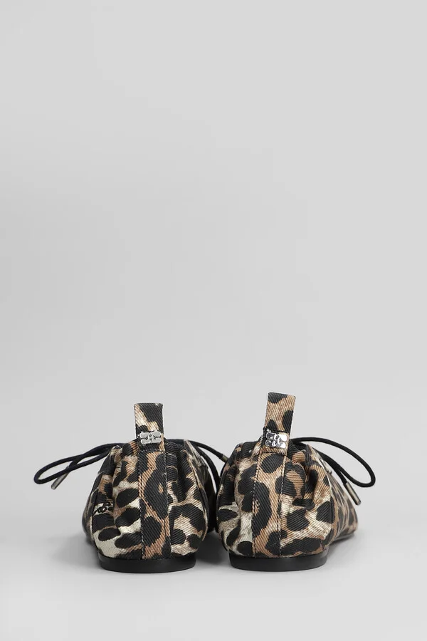 Ballet Flats In Animalier Cotton - Image 4