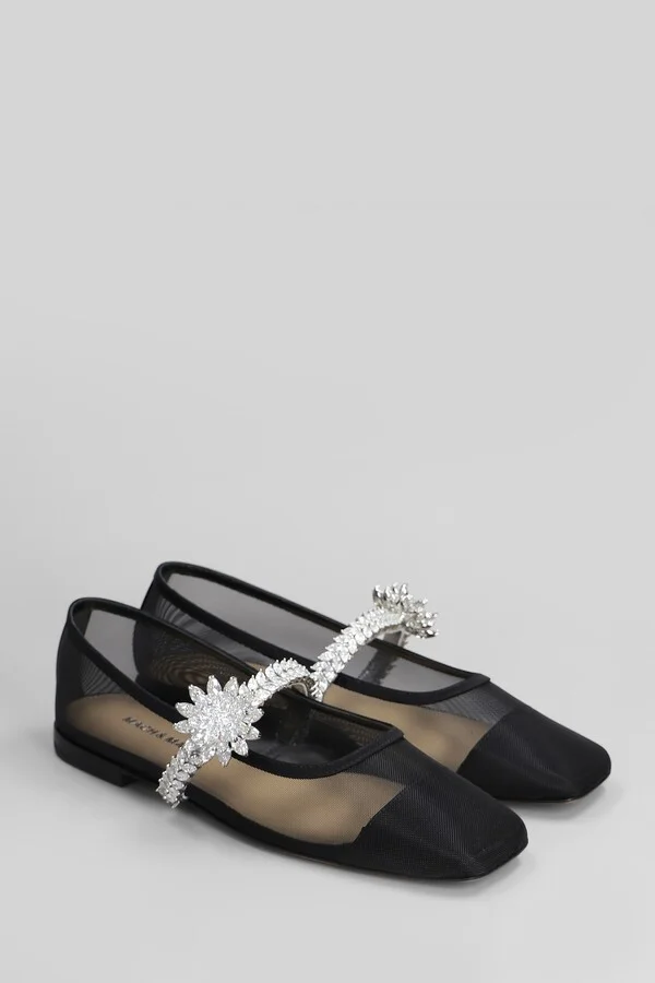 Ballet Flats In Black Fabric - Image 2