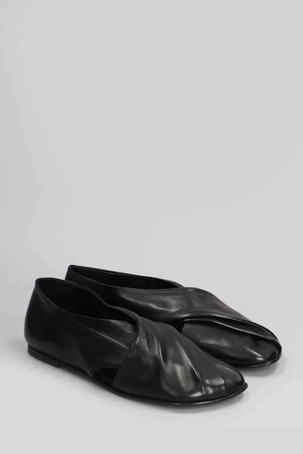 Ballet Flats In Black Leather - Image 2