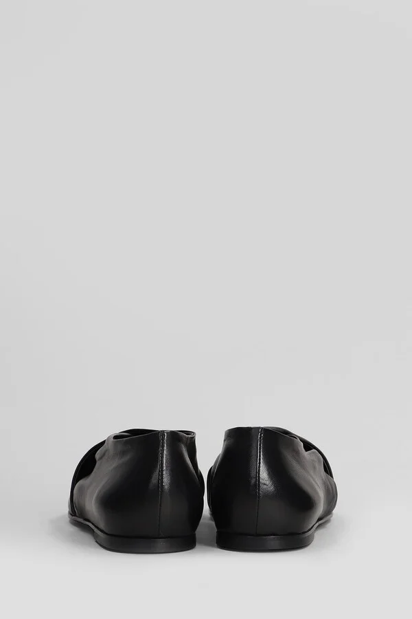 Ballet Flats In Black Leather - Image 4