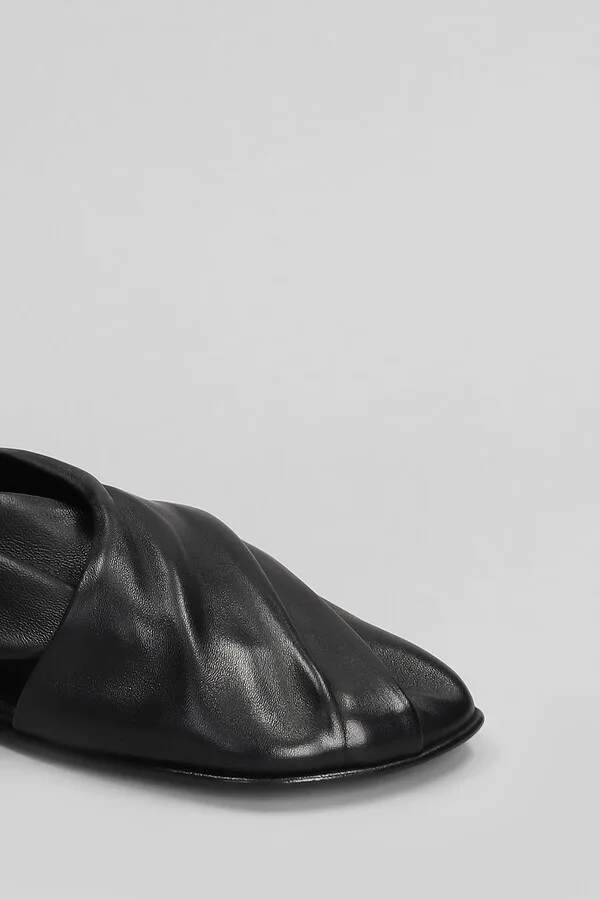 Ballet Flats In Black Leather - Image 5
