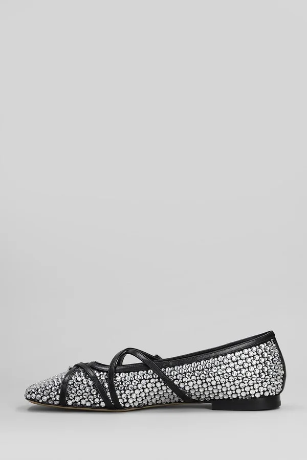 Ballet Flats In Black Leather - Image 3