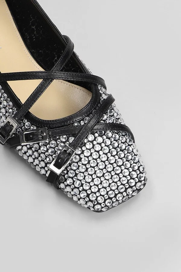 Ballet Flats In Black Leather - Image 5